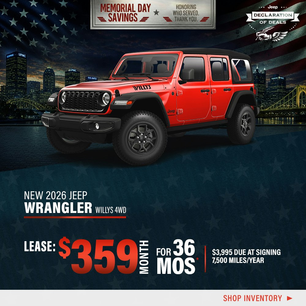 New 2026 Jeep Wrangler Willys 4WD