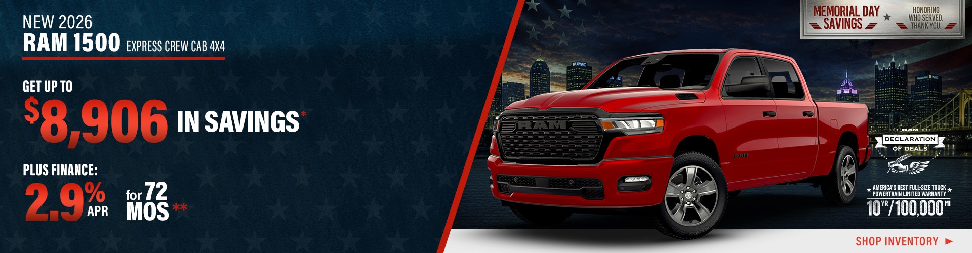 New 2026 RAM 1500 Express Crew Cab 4X4