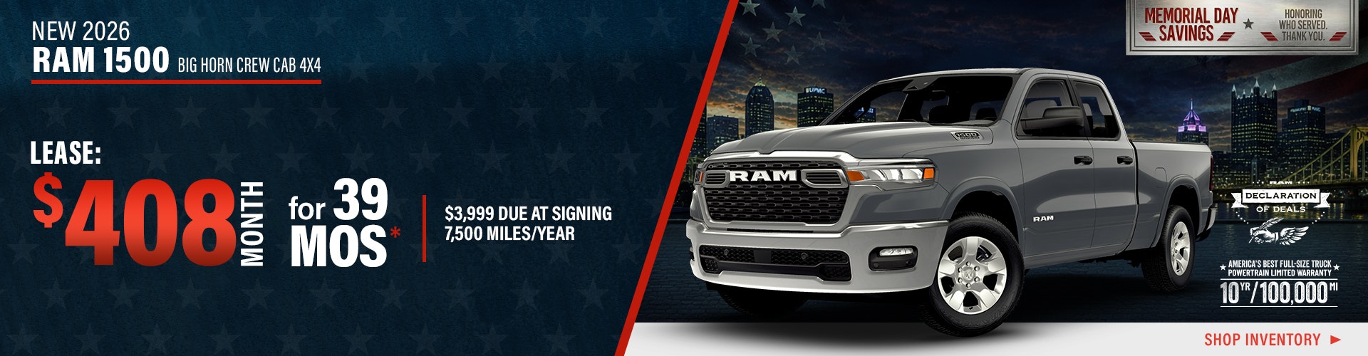 New 2026 Ram 1500 Big Horn Crew Cab 4X4