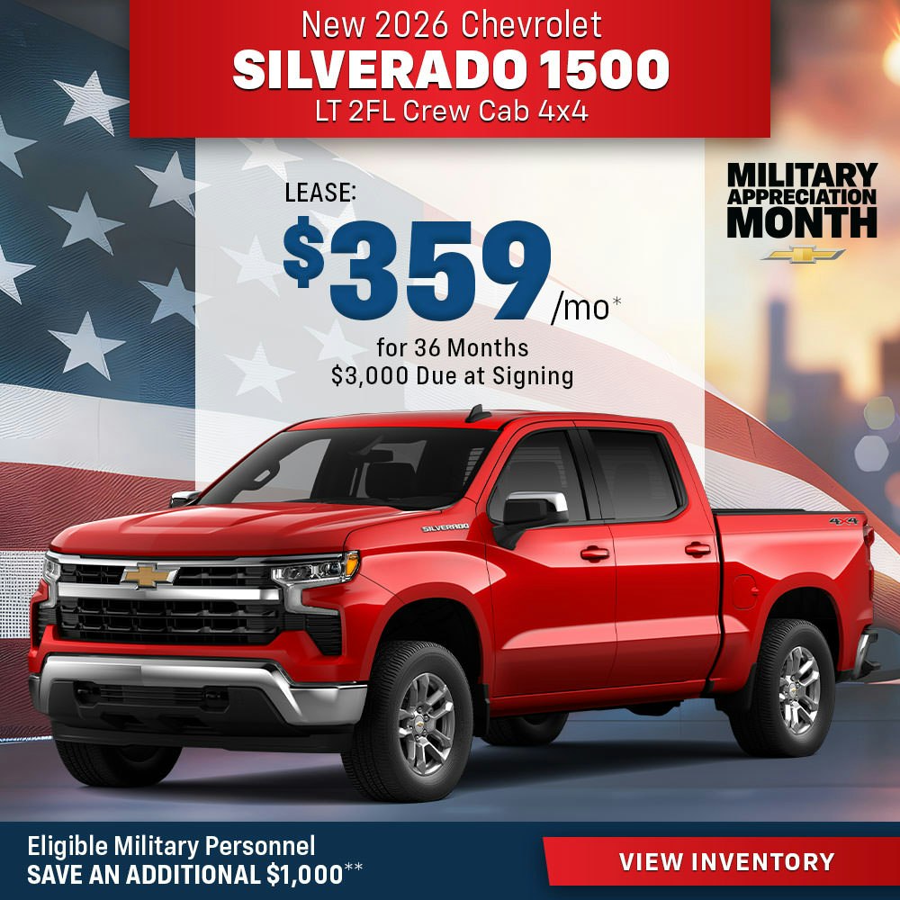 New 2026 Chevrolet Silverado 1500 LT 2FL Crew Cab 4X4