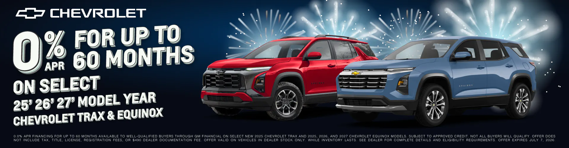 0% for 60 months – New Chevrolet Equinox & New Chevrolet Trax