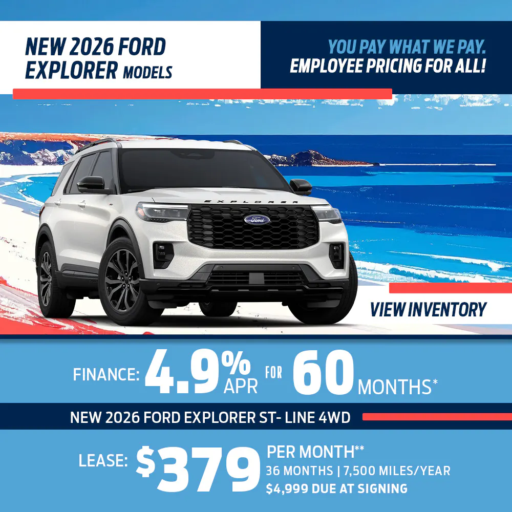 New 2026 Ford Explorer Models OR New 2026 Ford Explorer ST- Line 4WD