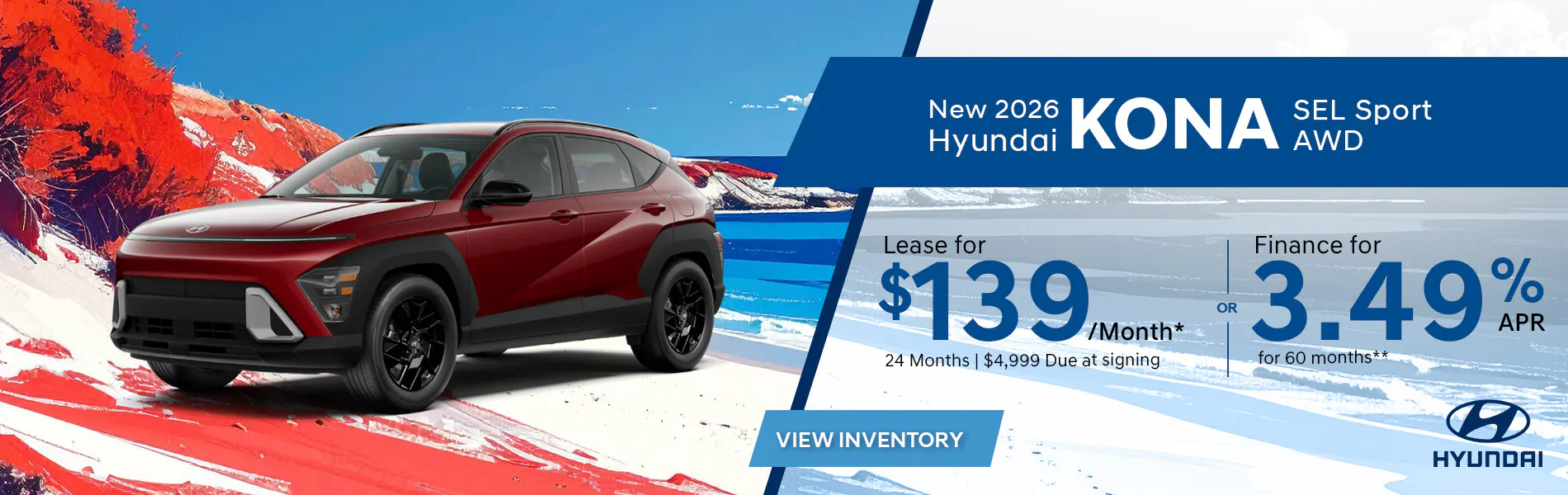 New 2026 Hyundai Kona SEL Sport AWD