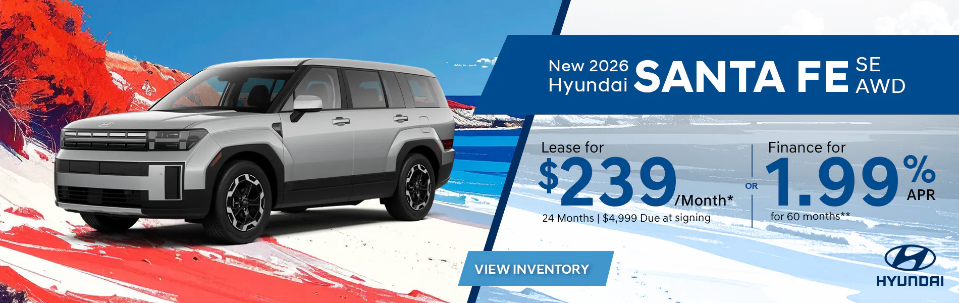 New 2026 Hyundai Santa Fe SE AWD