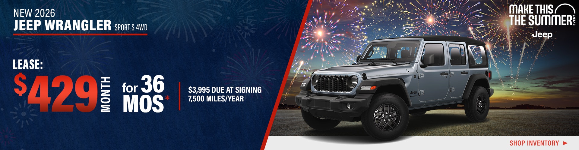New 2026 Jeep Wrangler Sport S 4WD