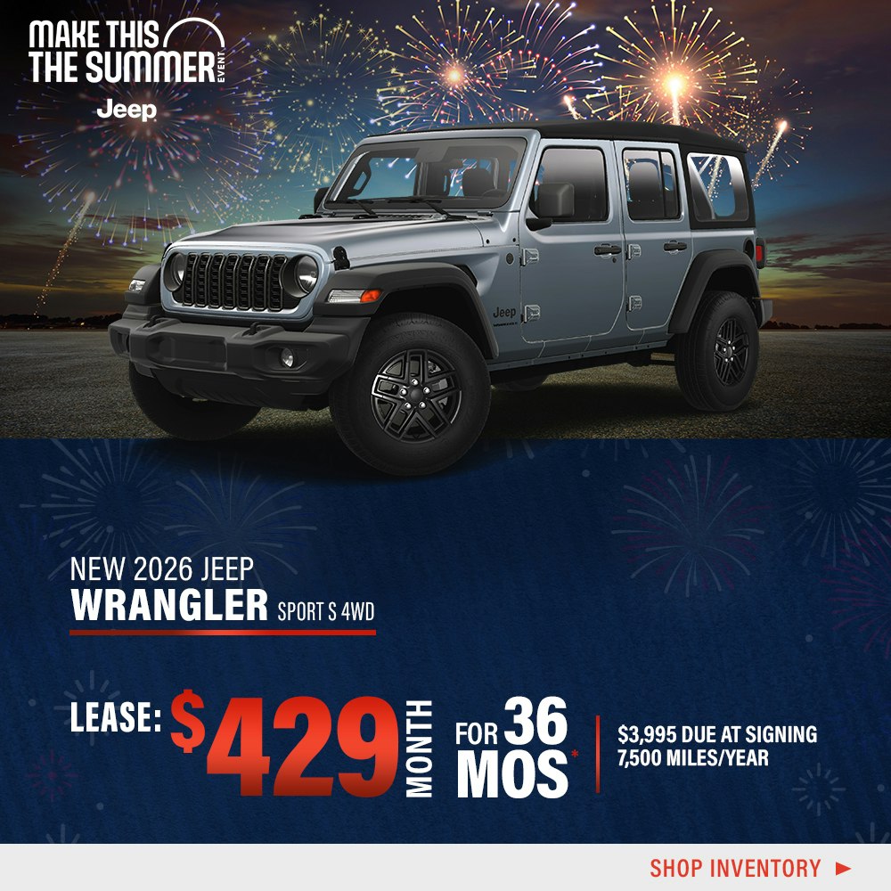 New 2026 Jeep Wrangler Sport S 4WD