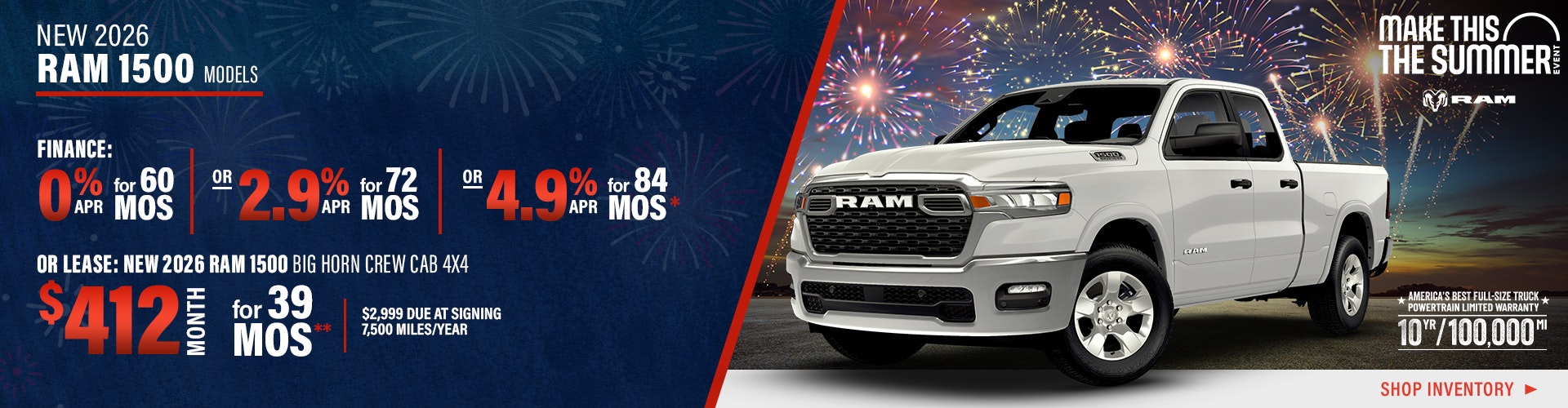 New 2026 Ram 1500 Models OR New 2026 Ram 1500 Big Horn Crew Cab 4X4
