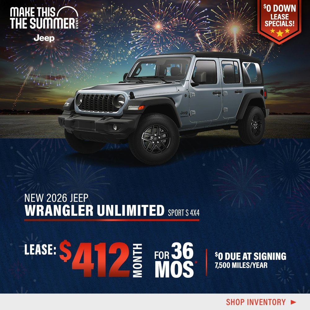 New 2026 Jeep Wrangler Unlimited Sport S 4X4