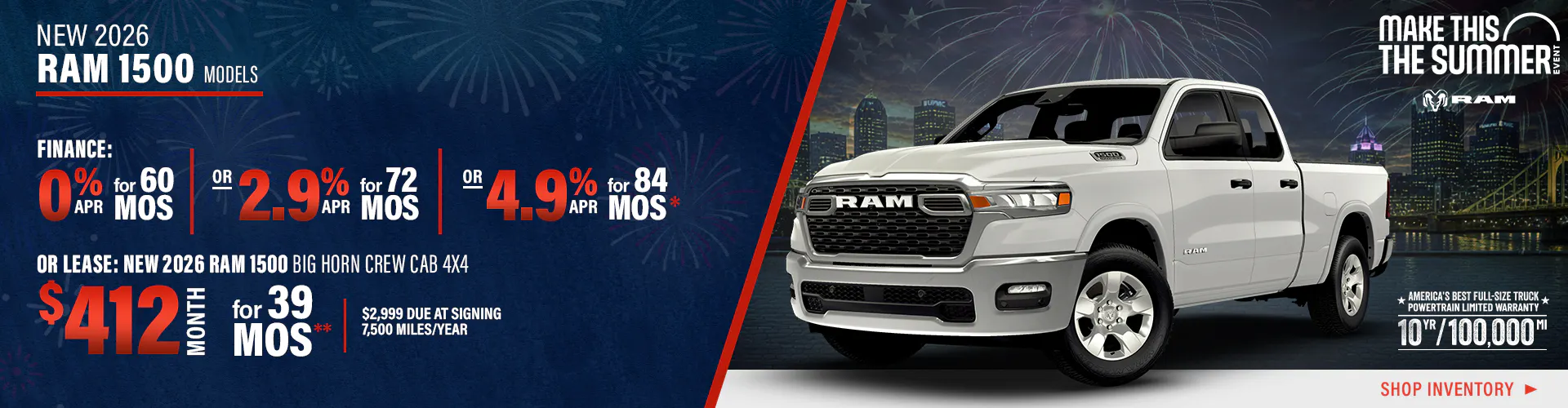 New 2026 Ram 1500 Models OR New 2026 Ram 1500 Big Horn Crew Cab 4X4