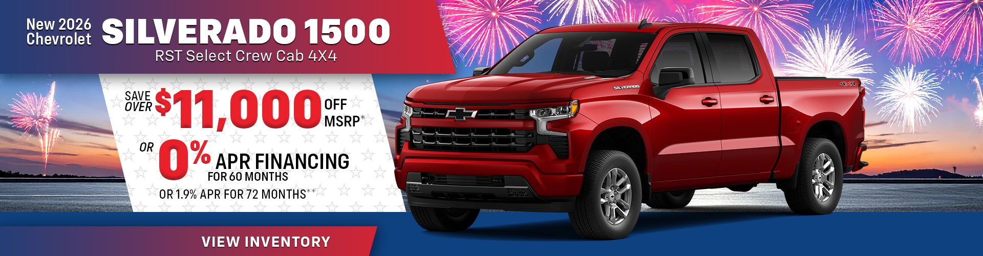 New 2026 Chevrolet Silverado 1500 RST Select Crew Cab 4X4
