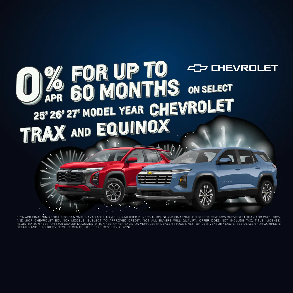 0% for 60 months – New Chevrolet Equinox & New Chevrolet Trax