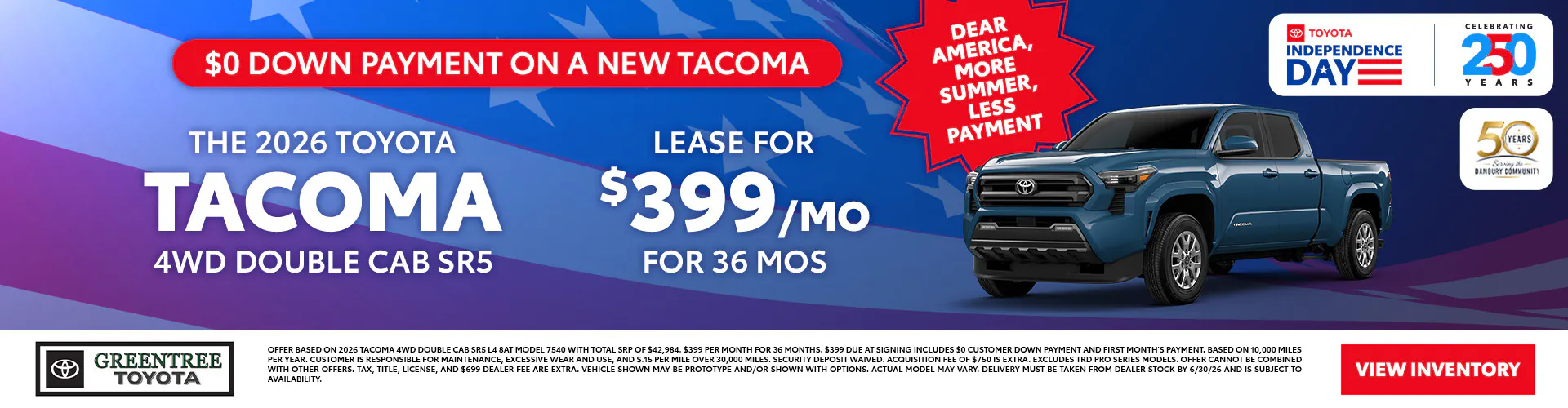 2026 Tacoma 4WD Double Cab SR5