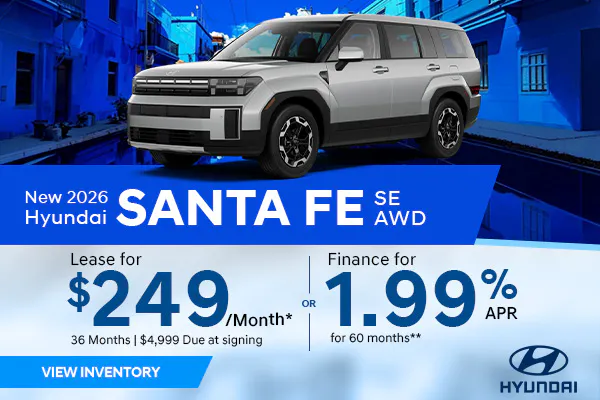 New 2026 Hyundai Santa Fe SE AWD