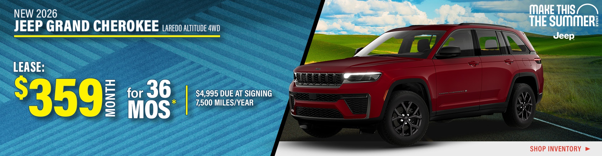 New 2026 Jeep Grand Cherokee Laredo Altitude 4WD