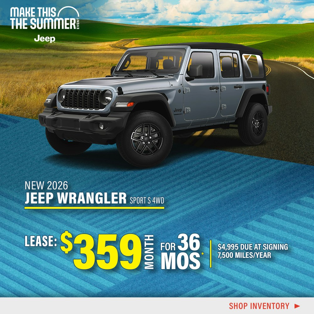 New 2026 Jeep Wrangler Sport S 4WD | Diehl of Butler