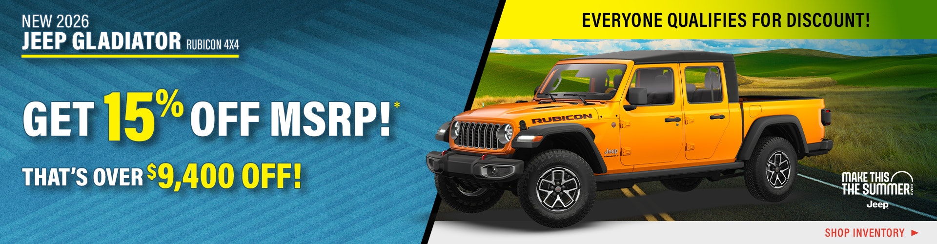 New 2026 Jeep Gladiator Rubicon 4X4