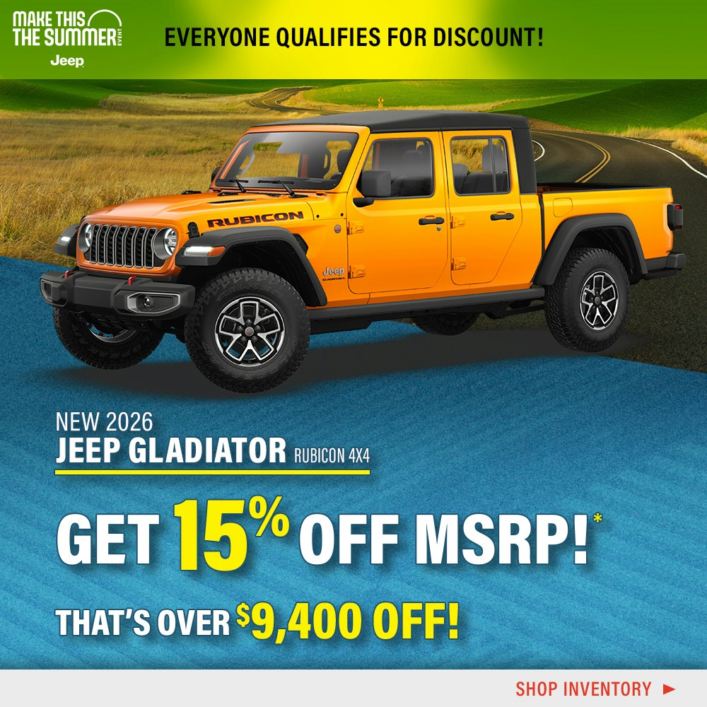 New 2026 Jeep Gladiator Rubicon 4X4