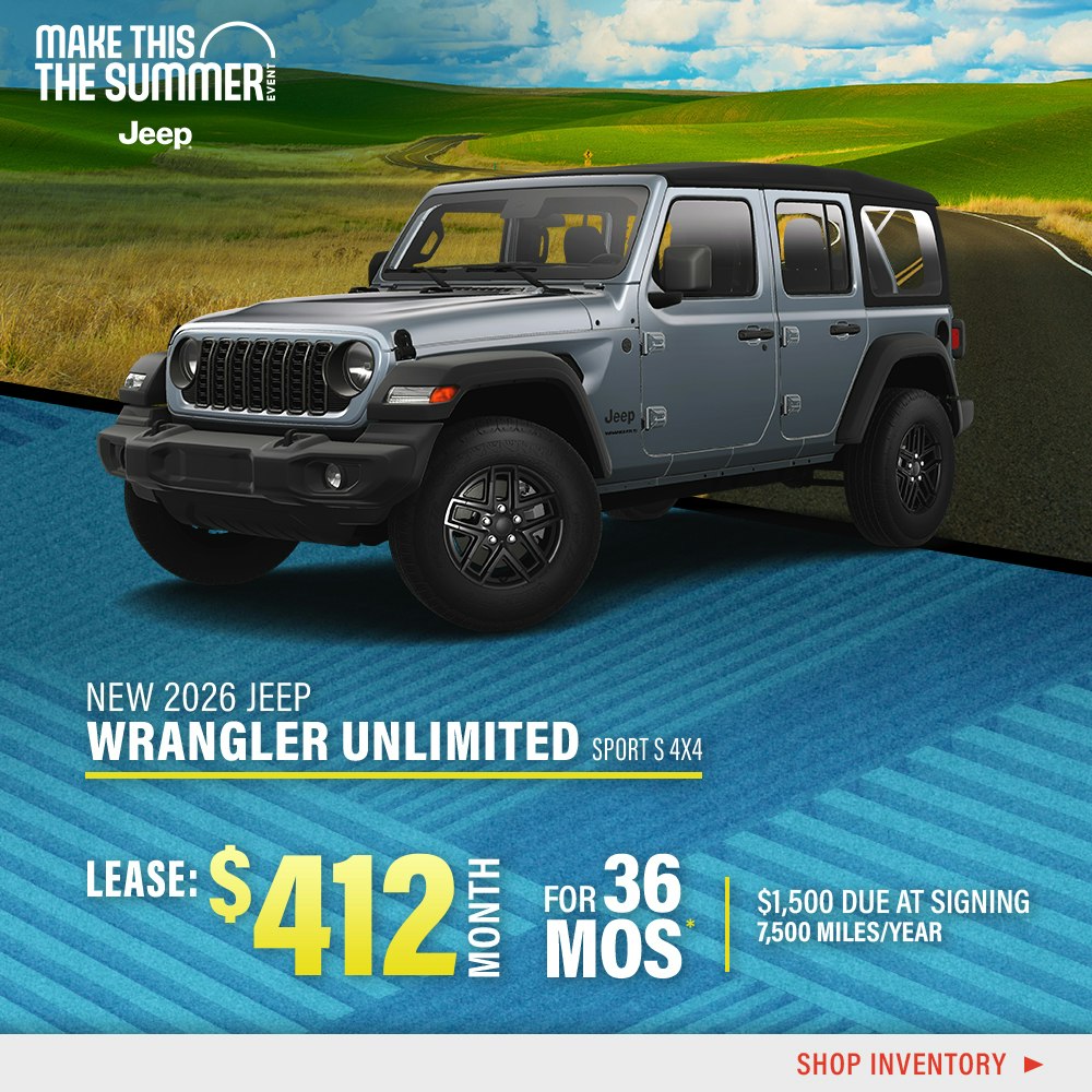 New 2026 Jeep Wrangler Unlimited Sport S 4X4