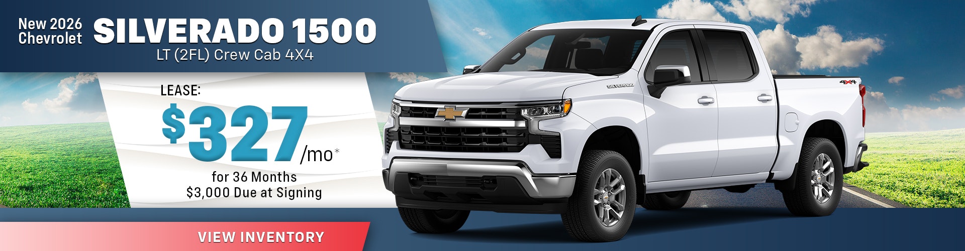 New 2026 Chevrolet Silverado 1500 LT (2FL) Crew Cab 4X4