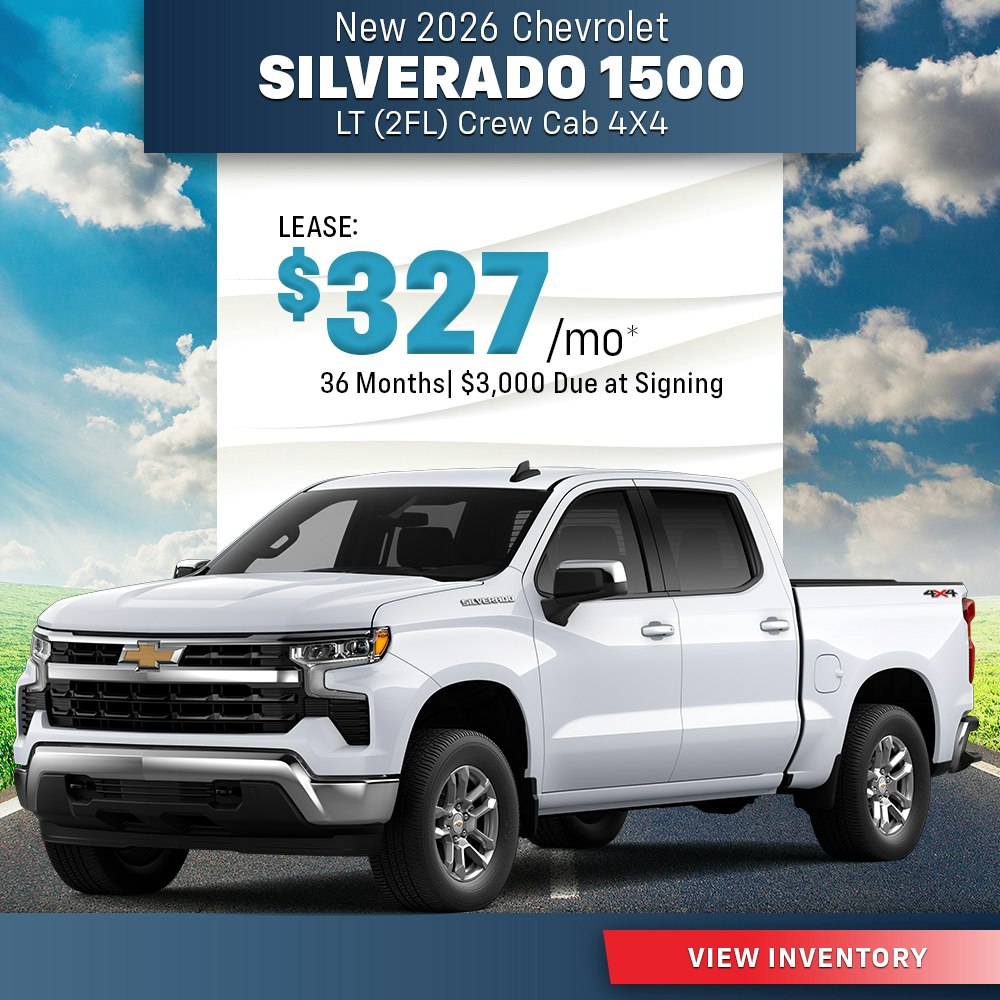 New 2026 Chevrolet Silverado 1500 LT (2FL) Crew Cab 4X4