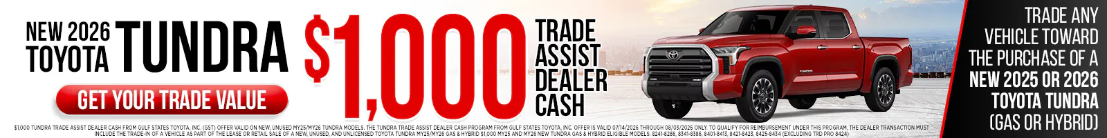 Trade Assist SRP Banners | Jim Norton Toyota