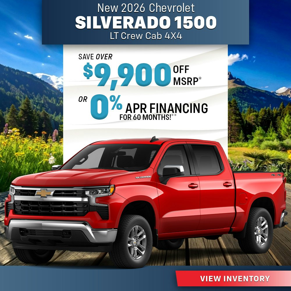 New 2026 Chevrolet Silverado 1500 LT Crew Cab 4X4