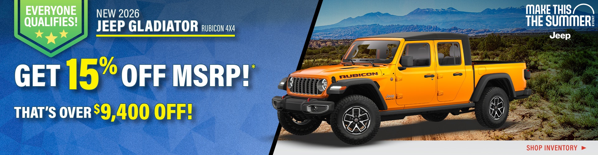 New 2026 Jeep Gladiator Rubicon 4X4
