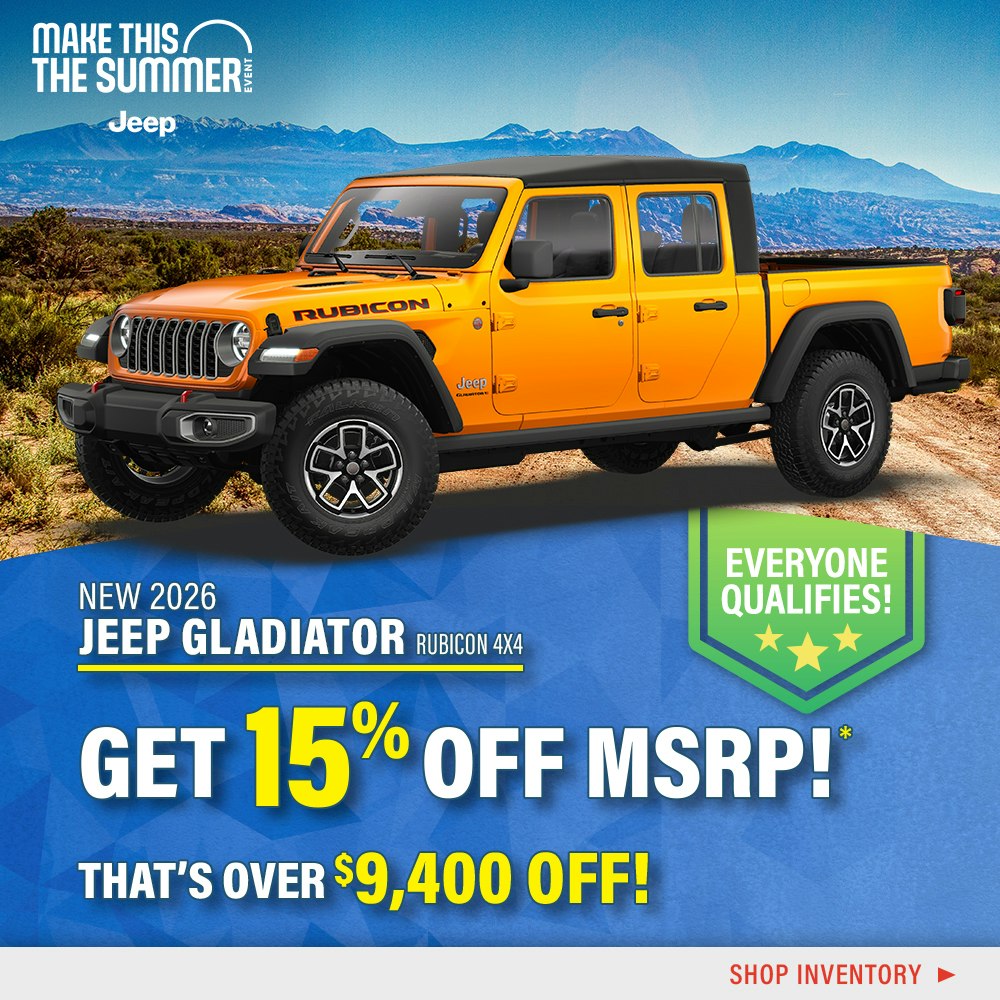 New 2026 Jeep Gladiator Rubicon 4X4