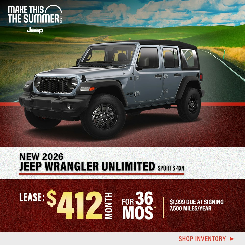 New 2026 Jeep Wrangler Unlimited Sport S 4X4