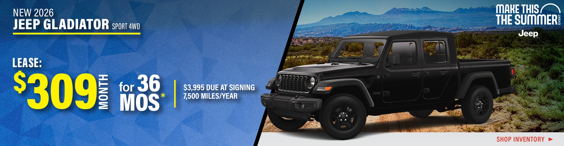New 2026 Jeep Gladiator Sport 4WD