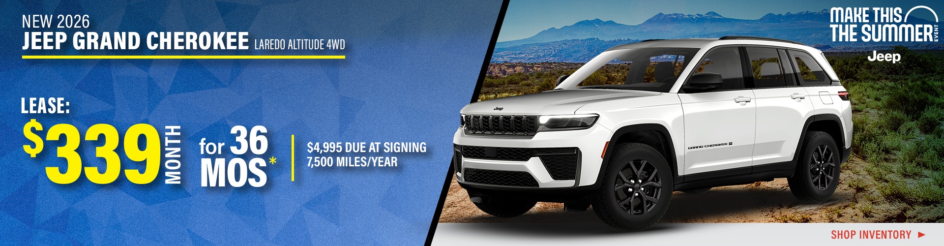 New 2026 Jeep Grand Cherokee Laredo Altitude 4WD