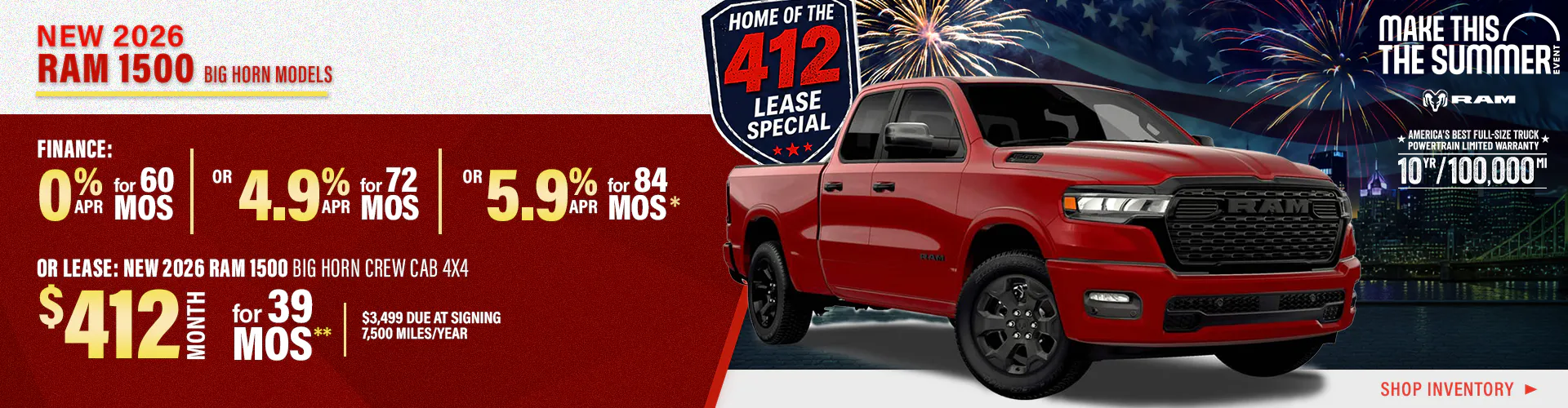 New 2026 Ram 1500 Big Horn Models or New 2026 Ram 1500Big Horn Crew Cab 4X4