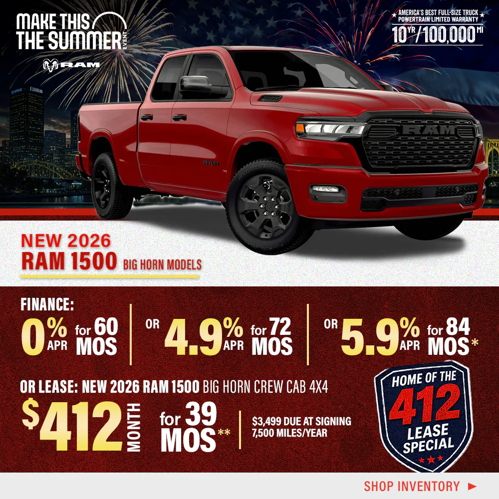 New 2026 Ram 1500 Big Horn Models or New 2026 Ram 1500Big Horn Crew Cab 4X4