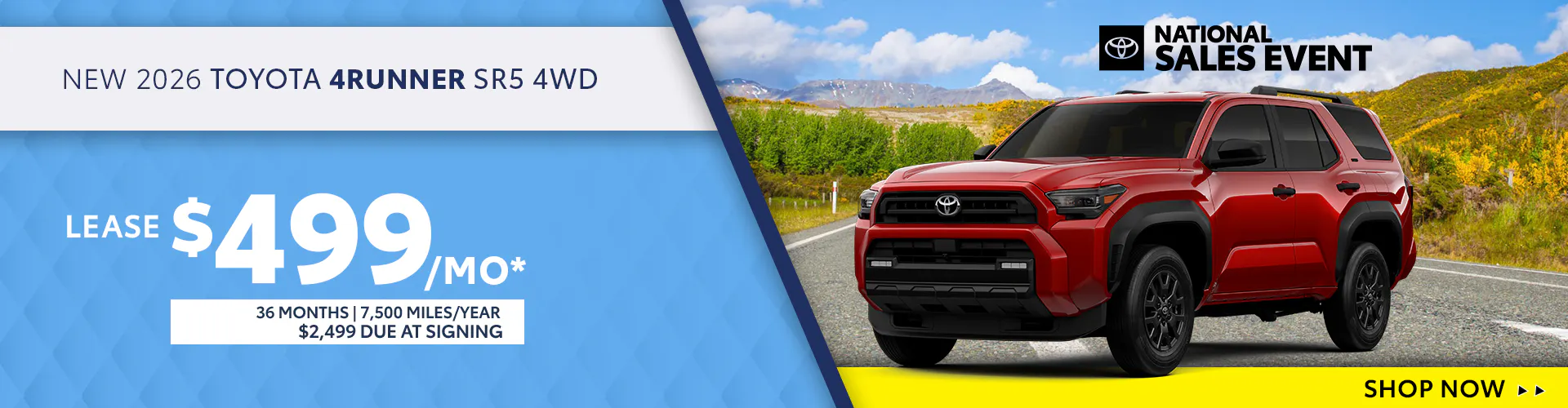 New 2026 Toyota 4Runner SR5 4WD