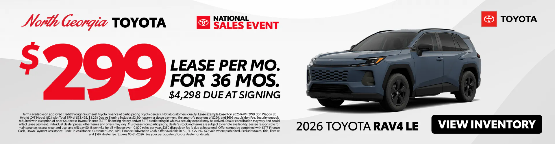 AUG – 2026 Toyota RAV4