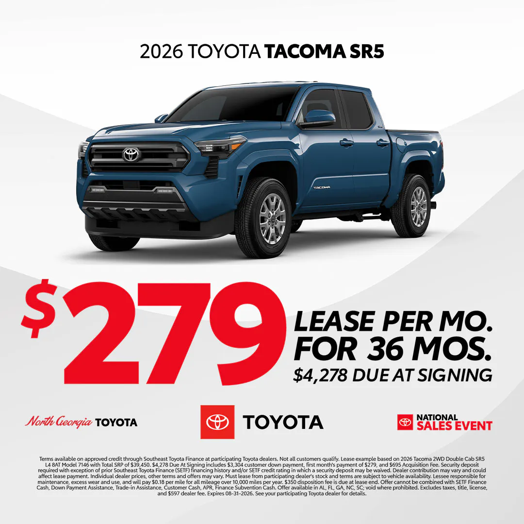 $279 Lease on 2026 Toyota Tacoma SR5