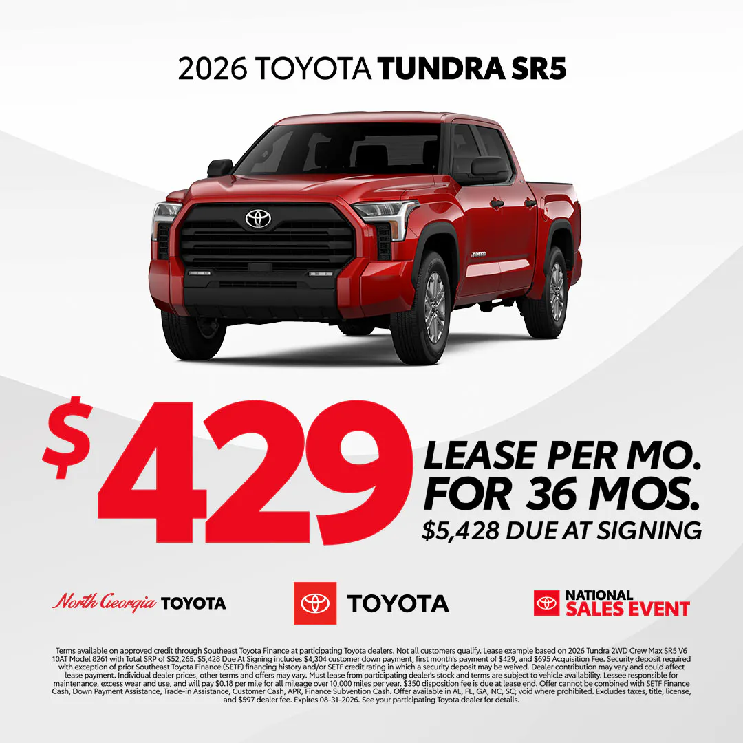 $429 Lease on 2026 Toyota Tundra SR5