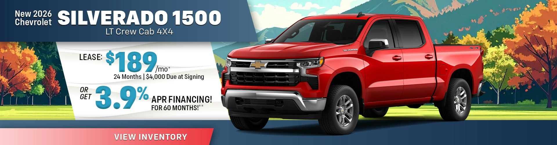 New 2026 Chevrolet Silverado 1500 LT Crew Cab 4X4