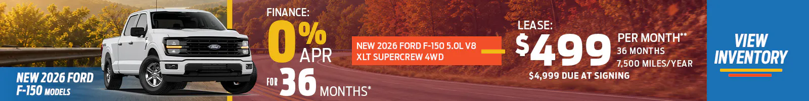 New 2026 Ford F-150 Models OR New 2026 Ford F-150 5.0L V8 XLT SuperCrew 4WD