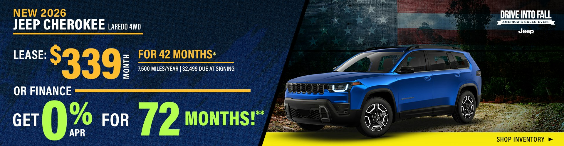 New 2026 Jeep Cherokee Laredo 4WD