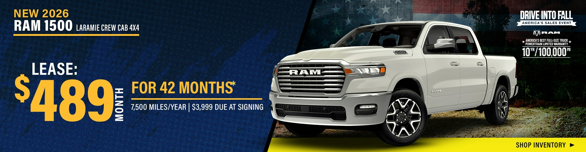 New 2026 Ram 1500 Laramie Crew Cab 4X4
