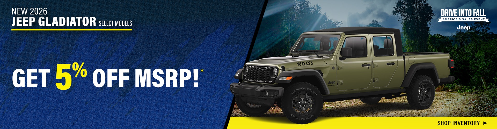 New 2026 Jeep Gladiator Select Models