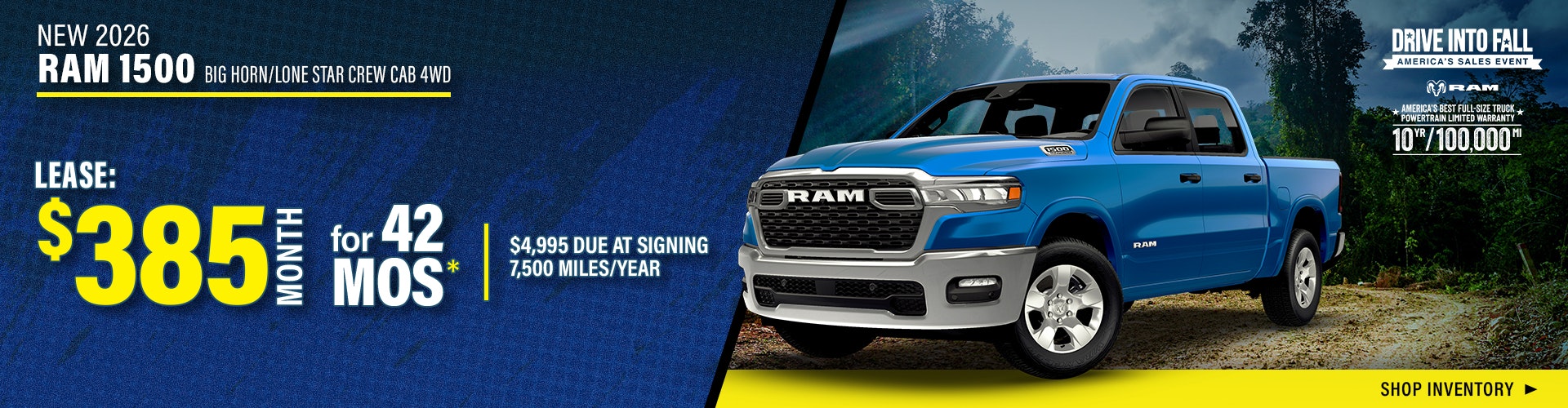 New 2026 RAM 1500 Big Horn/Lone Star Crew Cab 4WD
