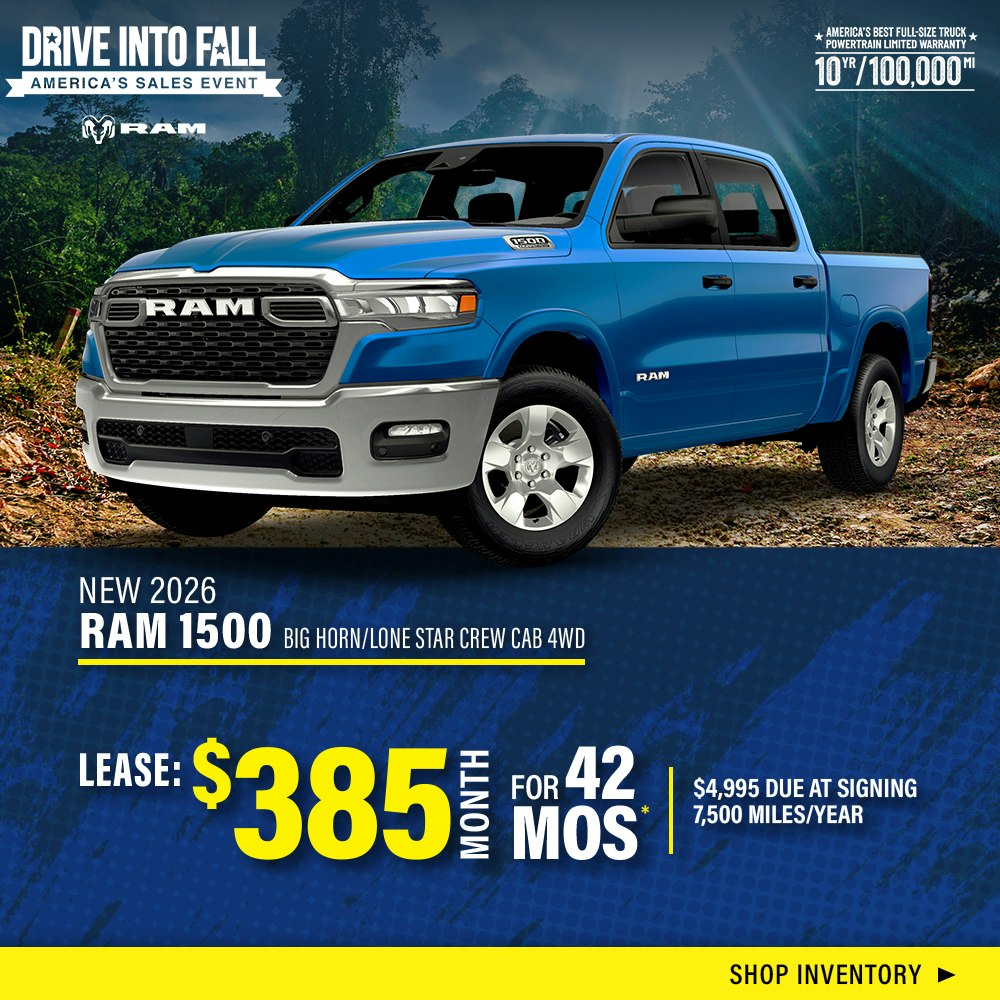 New 2026 RAM 1500 Big Horn/Lone Star Crew Cab 4WD
