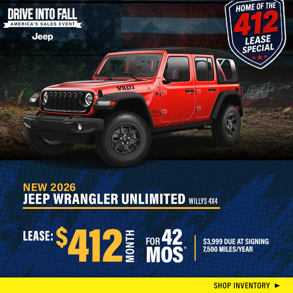 New 2026 Jeep Wrangler Unlimited Willys 4X4