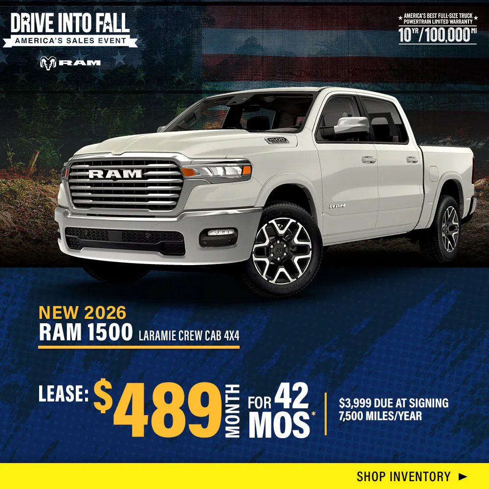 New 2026 Ram 1500 Laramie Crew Cab 4X4