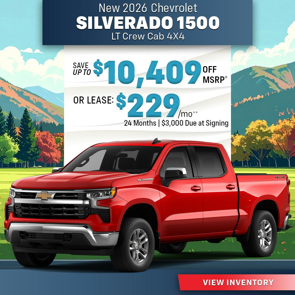 New 2026 Chevrolet Silverado 1500 LT Crew Cab 4X4