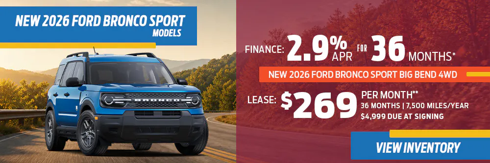 New 2026 Ford Bronco Sport Models OR New 2026 Ford Bronco Sport Big Bend 4WD | Diehl Ford of Sharon