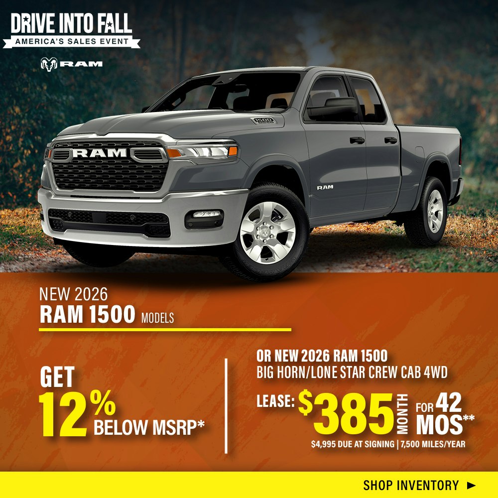 New 2026 RAM 1500 OR New 2026 RAM 1500 Big Horn/Lone Star Crew Cab 4WD