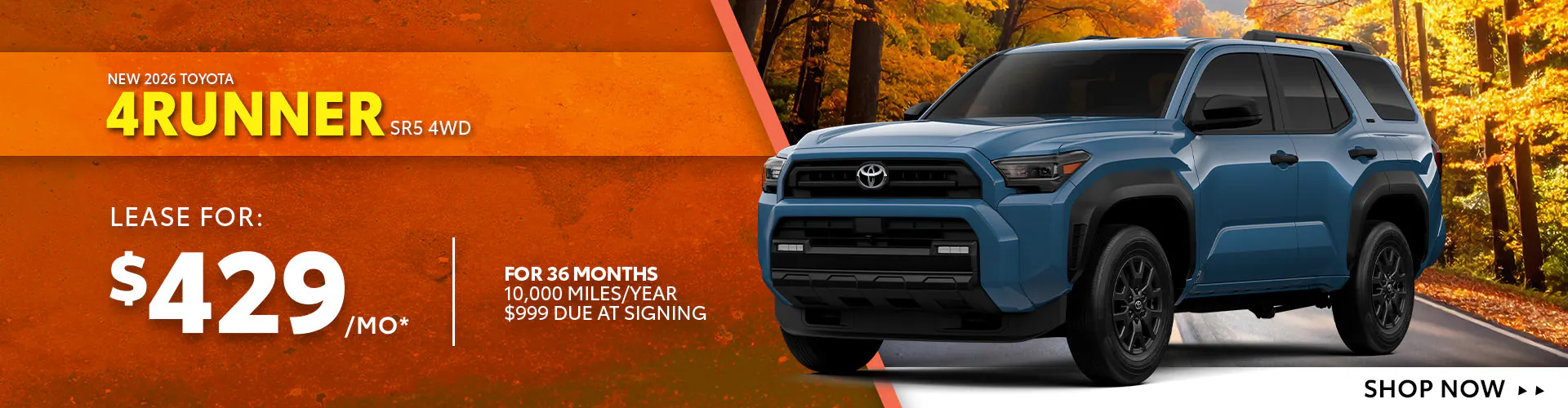 New 2026 Toyota 4Runner SR5 4WD